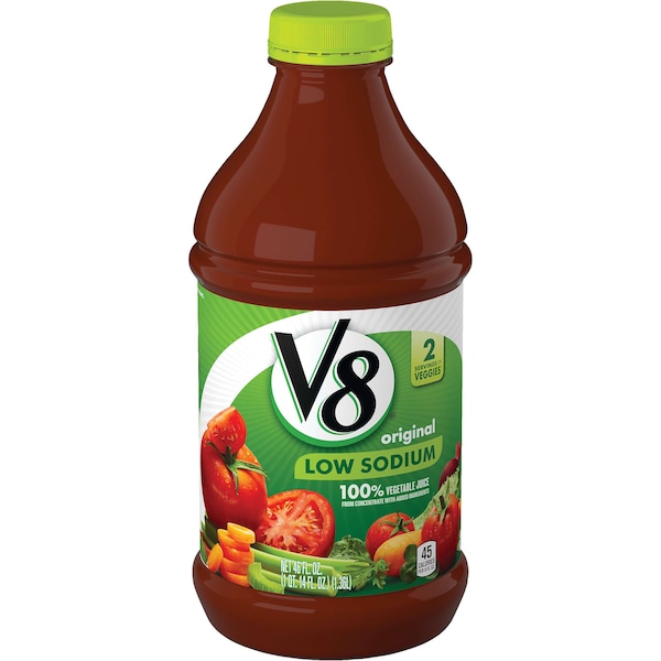 V8 Original Low Sodium Vegetable Juice 64 oz. Bottle, PK6